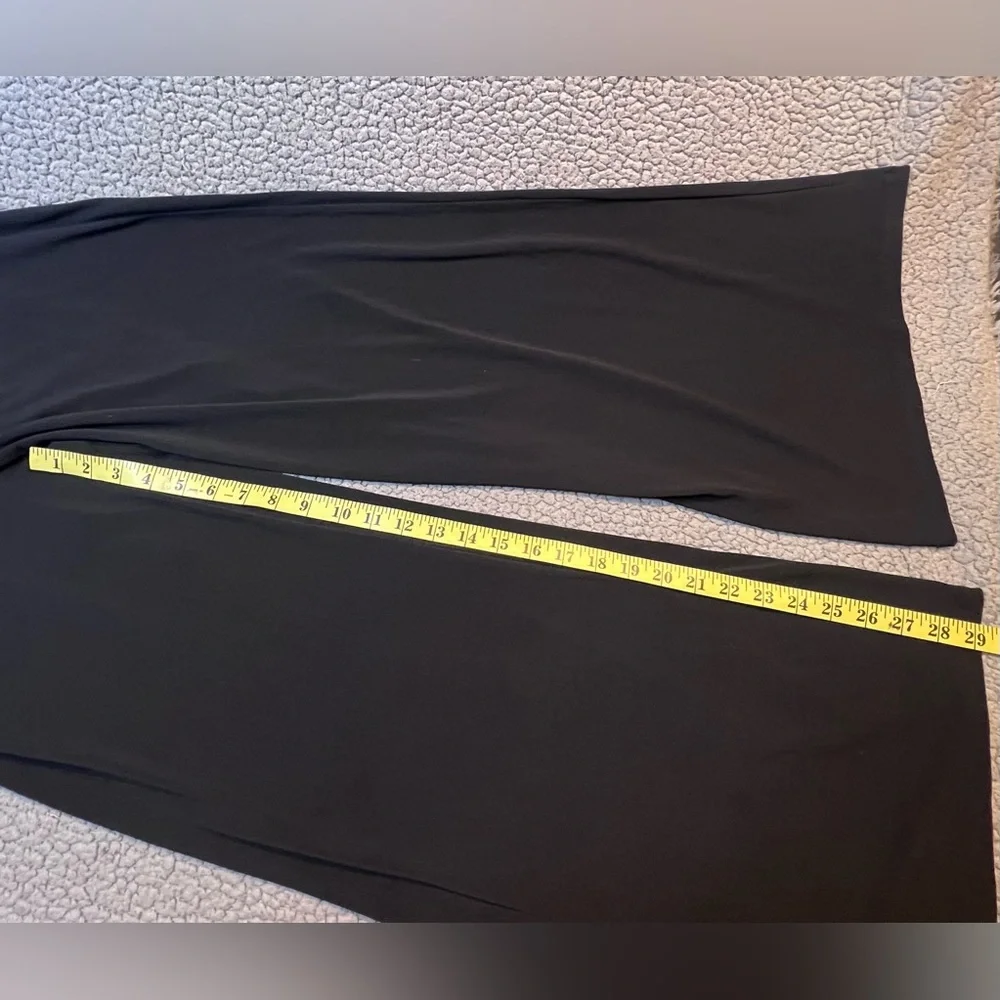 Lapis One Piece Pants Romper Womens Size Medium Black T Strap Sleeve Wide Leg - Picture 8 of 10